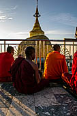 Myanmar - Kyaikhtiyo, Worshippers gather around the pagoda 